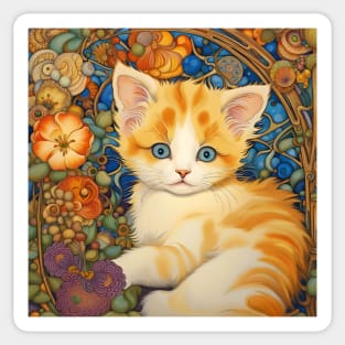 Cute Kitten Baby Ginger Tabby Cat Sticker